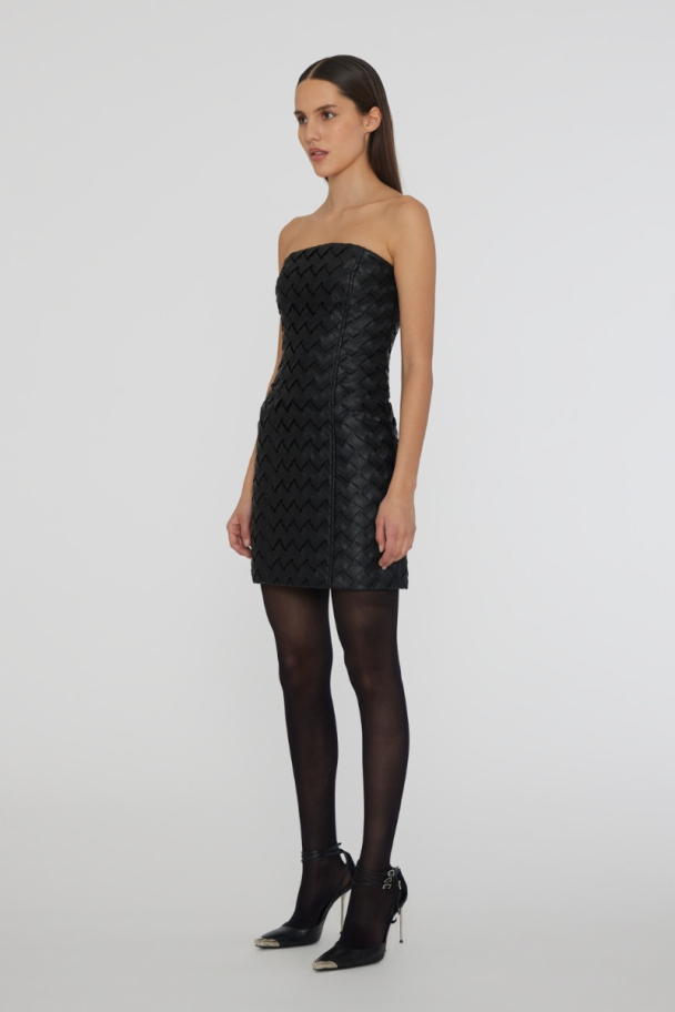 Braided Mini Dress - Black  - Image 7