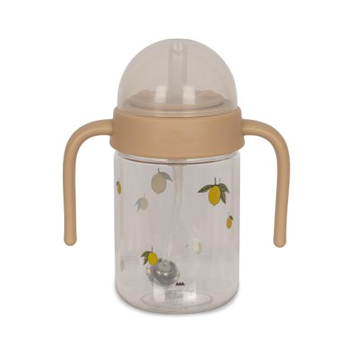 KONGES SLØJD - BABY BOTTLE WITH HANDLE LEMON