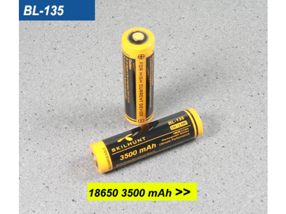 SKILHUNT BL-135 18650 3500mAh (Beskyttet batteri)