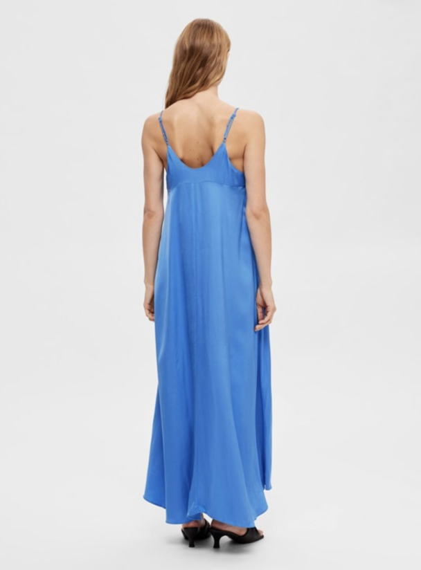 Thea Ankle Satin Strap Dress - Nebulas Blue  - Image 4