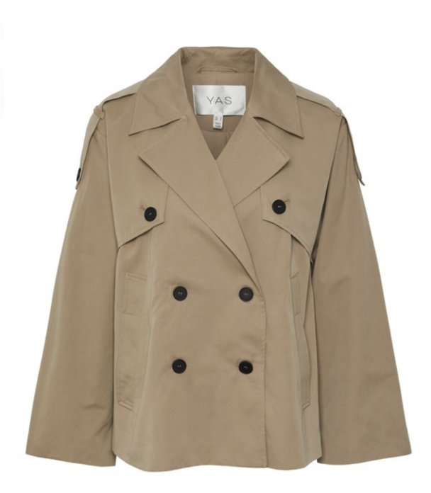 Minki Short Trench Coat - Silver Mink  - Image 2