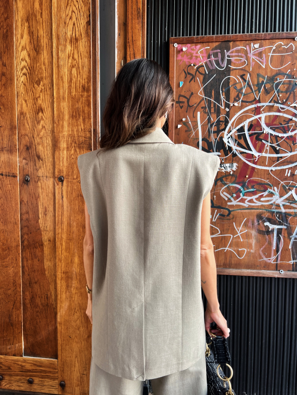 Birly Linen Waistcoast - Mermaid - Image 9