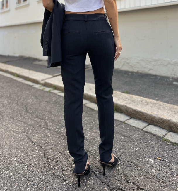 Rita Slim Pant - Dark Sapphire/Melange - Image 3