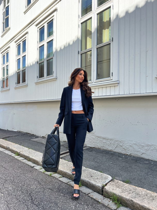 Rita Slim Pant - Dark Sapphire/Melange - Image 9