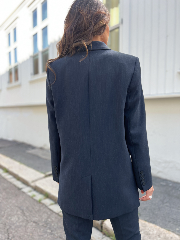 Rita Relaxed Blazer - Dark Sapphire/Melange - Image 11