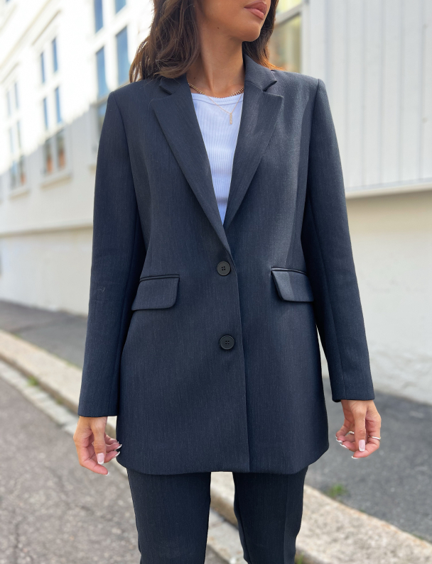 Rita Relaxed Blazer - Dark Sapphire/Melange - Image 1