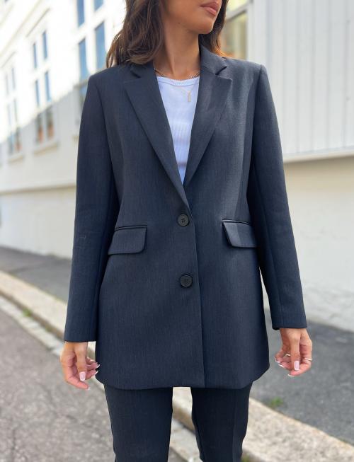 Rita Relaxed Blazer - Dark Sapphire/Melange