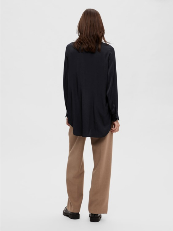Martina Ruffled Shirt - Black  - Image 3