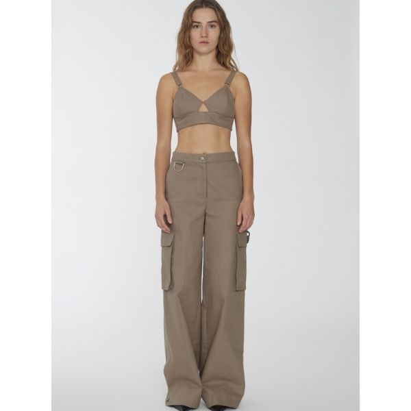 Canvas Wide Cargo Pants
