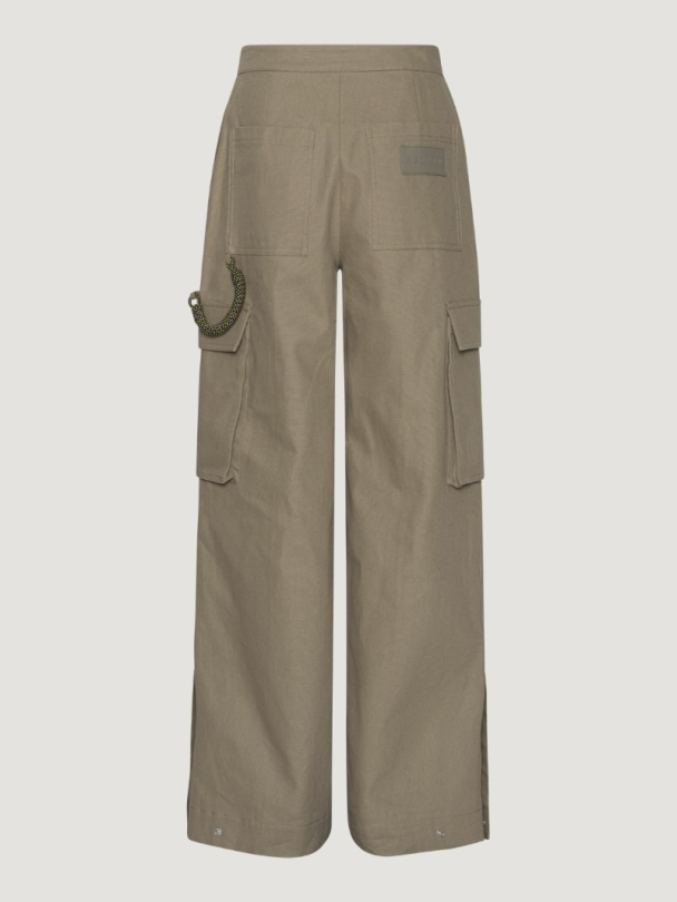 Canvas Wide Cargo Pants - Image 2