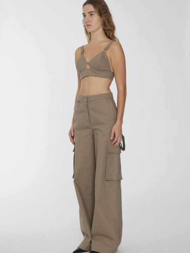 Canvas Wide Cargo Pants - Image 6