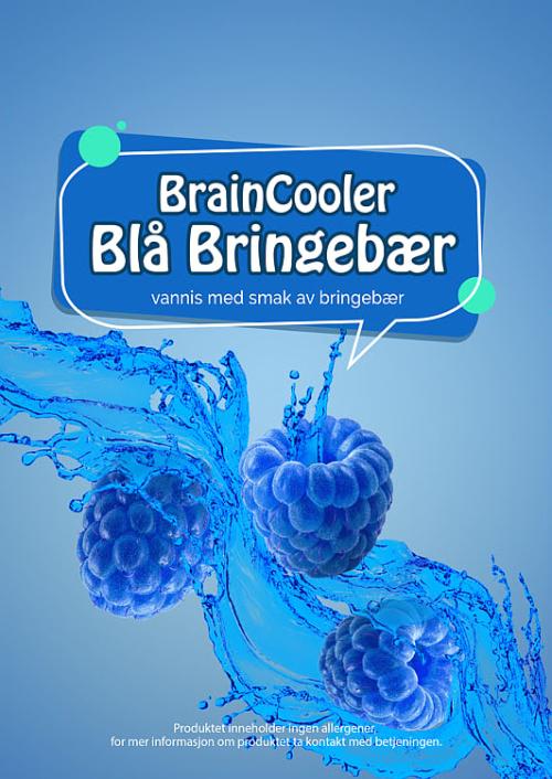 Braincooler BLÅ BRINGEBÆR 1 liter