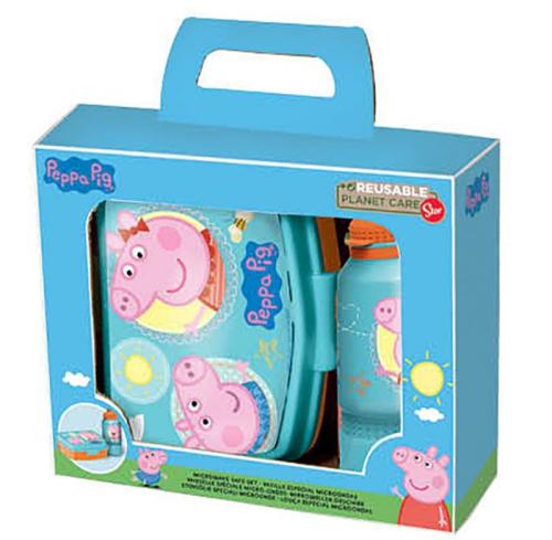 Gavesett Peppa Pig matboks og drikkeflaske 420ml 