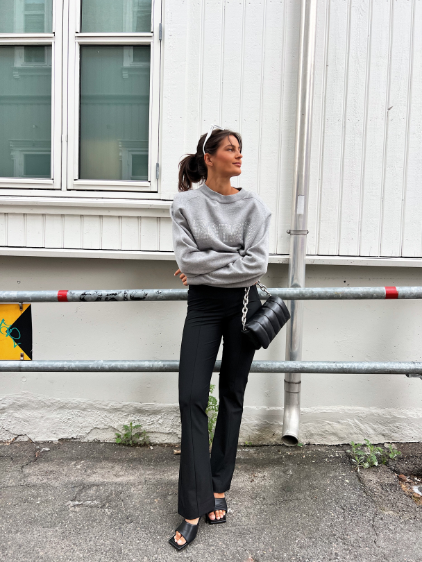 Eliana Slim Flared Pants - Black  - Image 7