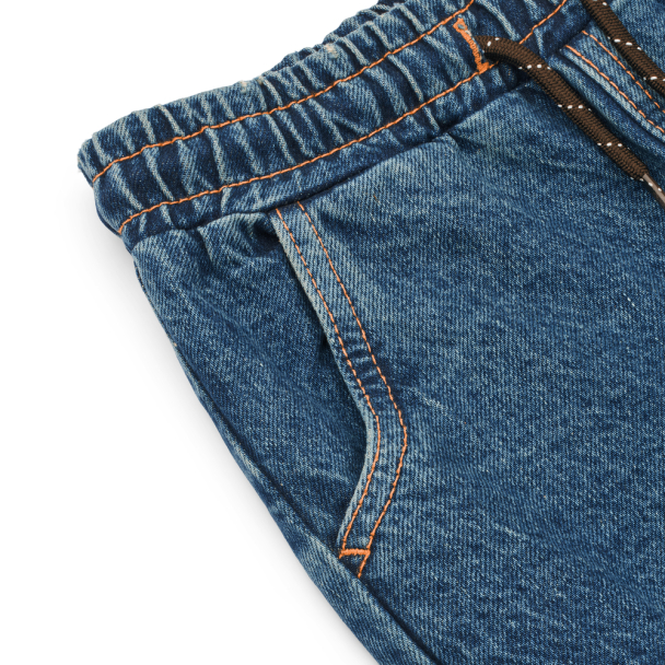 Delvin Denim Cargo Pants - Medium Blue Denim - Image 7