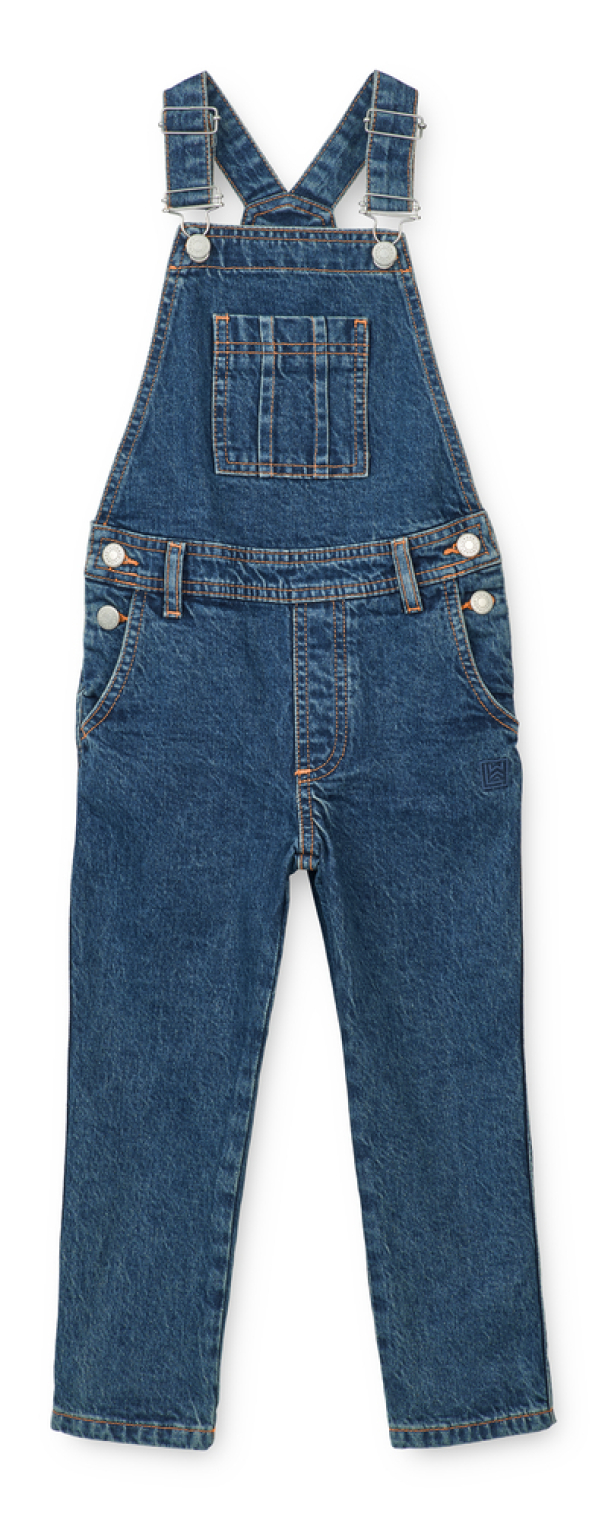 Indigo Denim Dungaree - Medium Blue Denim - Image 1