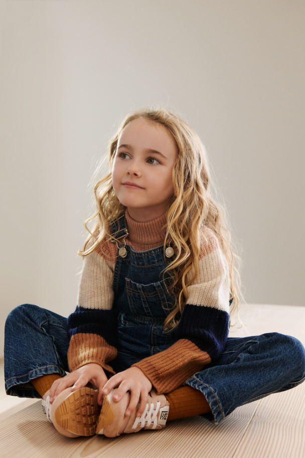 Indigo Denim Dungaree - Medium Blue Denim - Image 4