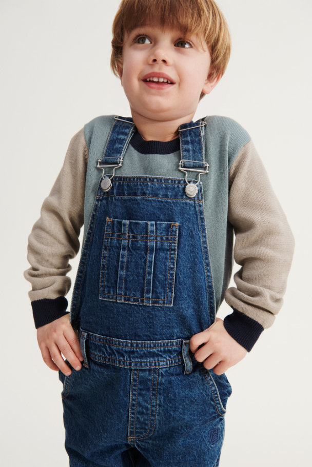 Indigo Denim Dungaree - Medium Blue Denim - Image 5