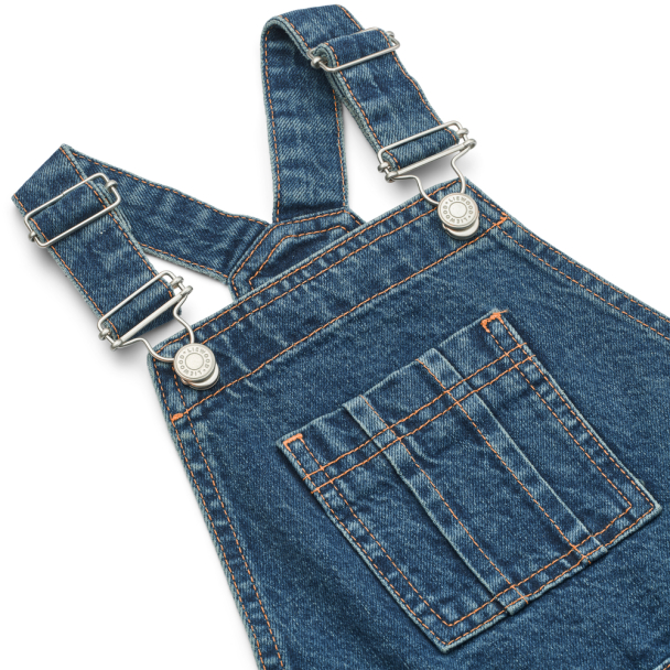 Indigo Denim Dungaree - Medium Blue Denim - Image 7