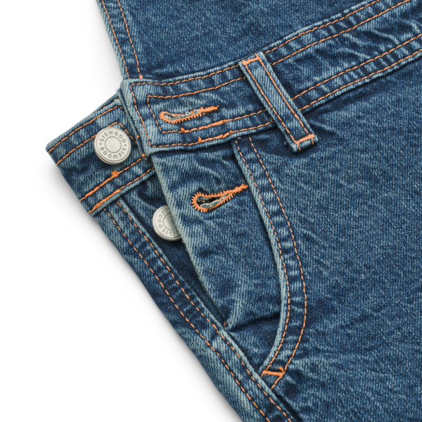 Indigo Denim Dungaree - Medium Blue Denim - Image 8