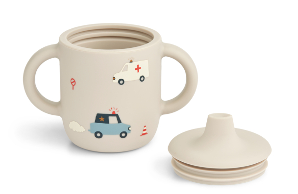 Liewood | Neil Sippy Cup - Emergency Vehicle/Sandy - Image 2