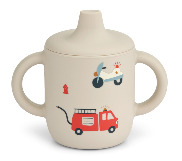 Liewood | Neil Sippy Cup - Emergency Vehicle/Sandy - Image 1