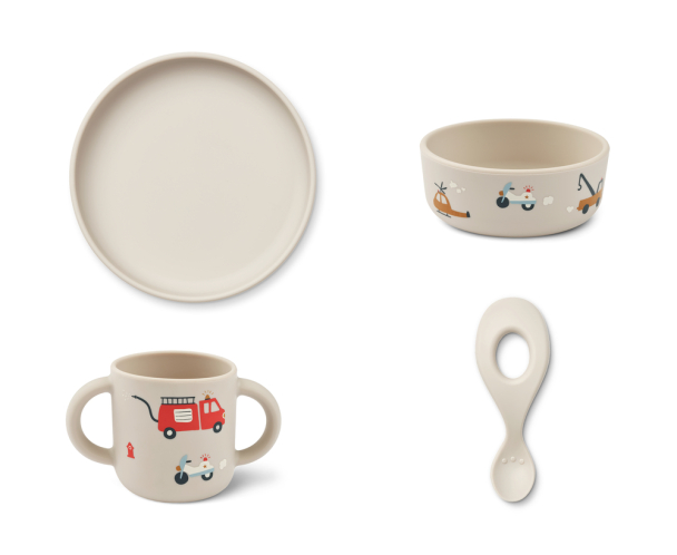 LIEWOOD - VIVI SPISESETT SILIKON EMERGENCY VEHICLE/SANDY - Image 2