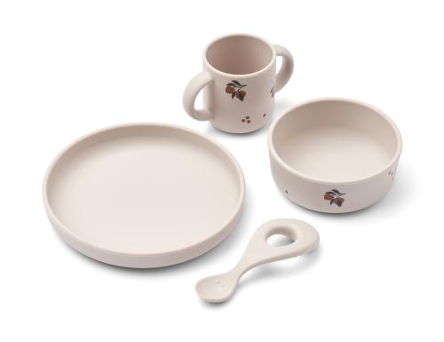 LIEWOOD - VIVI SPISESETT SILIKON PEACH/SANDY