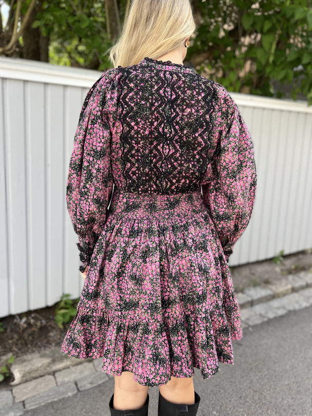 Décorated Poplin Mini Dress -Petite Rose - Image 4
