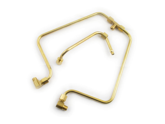  'OLD STF' DUAL ROCKER BOX OIL LINES. BRASS