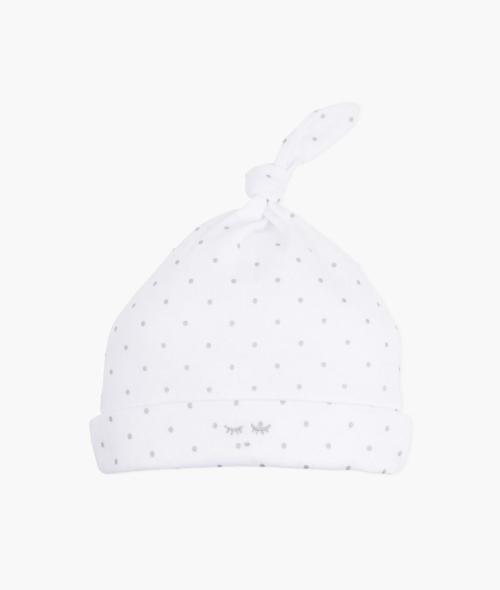 LIVLY - SATURDAY TOSSIE HAT WHITE/SILVER DOTS