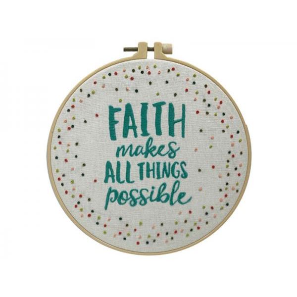 Brodderi Gjør Det Selv Sett-Faith Makes All Things Possible 