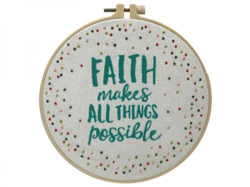 Brodderi Gjør Det Selv Sett-Faith Makes All Things Possible 