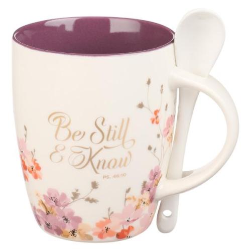 Kopp m/Skje - Be Still & Know (Psalm46:10)