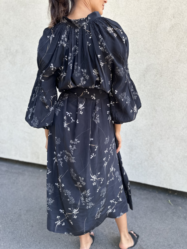 Satin Midi Dress - Straws - Image 4