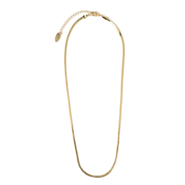 ORELIA Flat Snake Necklace - Image 1