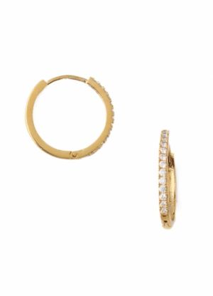 Medium Pave Huggie Hoop