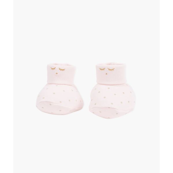 Livly | Saturday Footies - Pink/Gold Dots