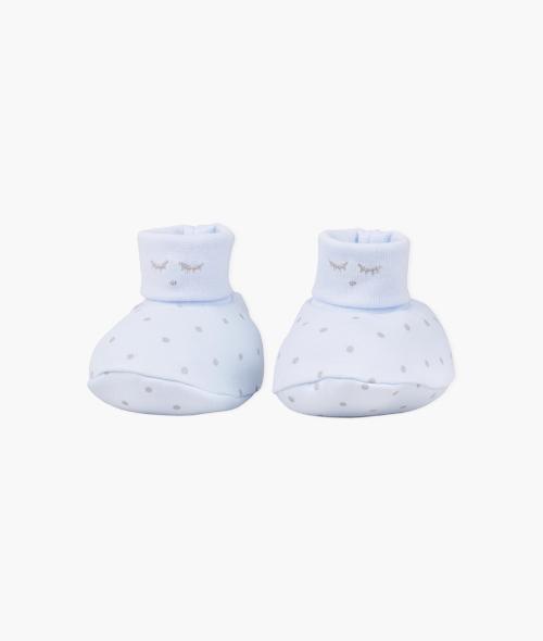 LIVLY - SATURDAY FOOTIES BLUE/SILVER DOTS