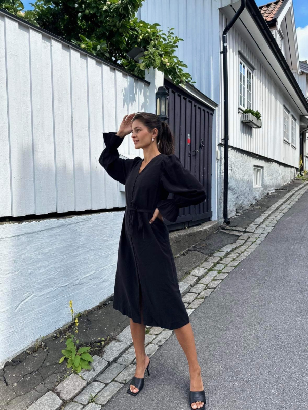 Melli Midi Dress - Black - Image 5