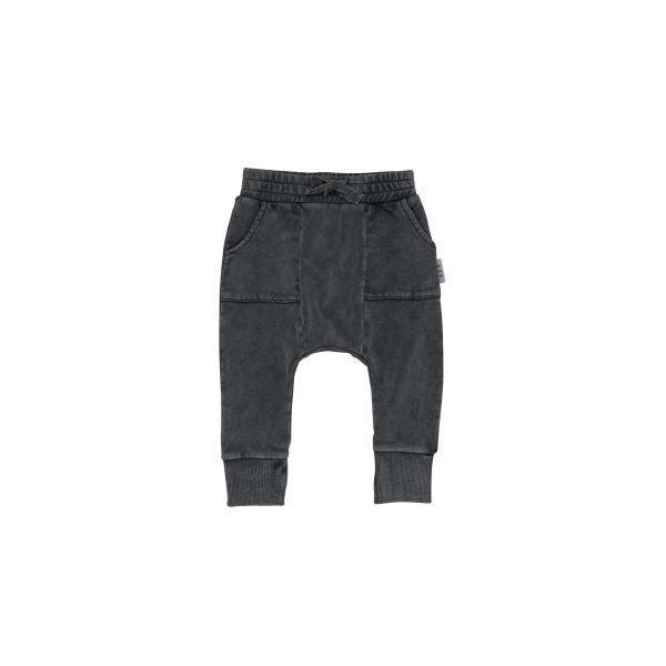 HUXBABY - POCKET DROP CROTCH PANT VINTAGE BLACK