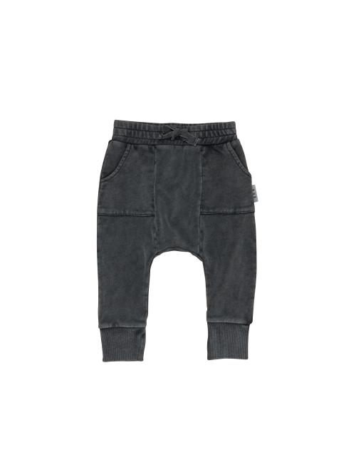 HUXBABY - POCKET DROP CROTCH PANT VINTAGE BLACK