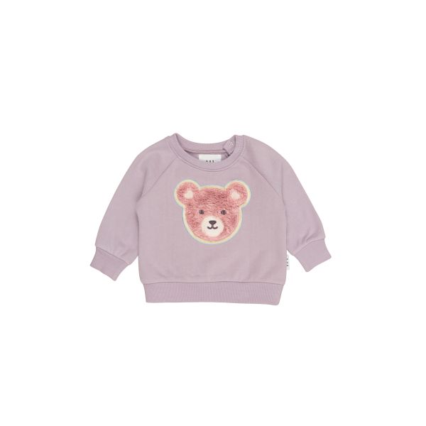 HUXBABY - BEAR SWEATSHIRT RAINBOW FUR LILAC