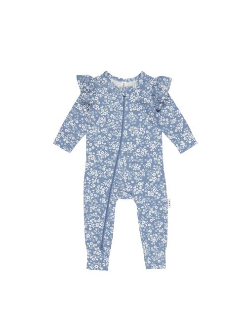 HUXBABY - FLORAL LAKE ZIP ROMPER