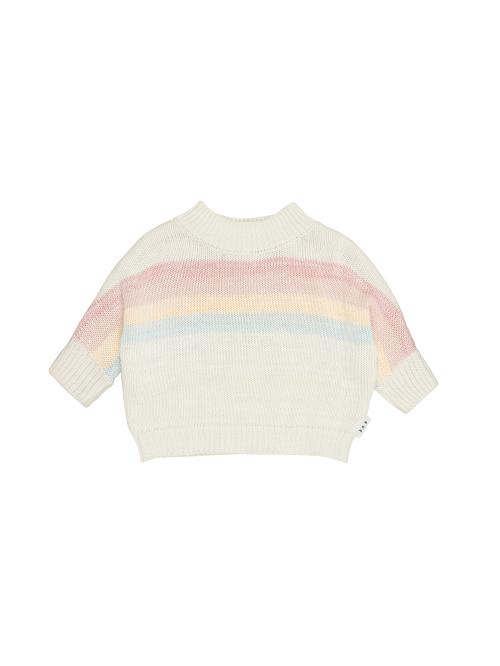 HUXBABY - RAINBOW STRIPE KNIT JUMPER