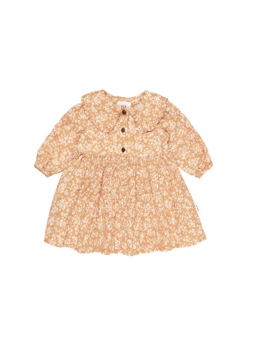 HUXBABY | Floral Collar Dress - Warm Glow