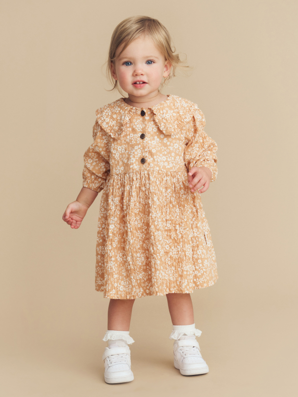 HUXBABY | Floral Collar Dress - Warm Glow - Image 3
