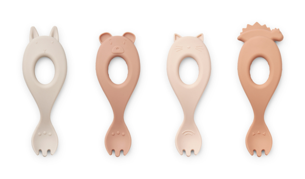 LIEWOOD - LIVA FORK SILIKON 4-PK ROSE MULTI MIX - Image 1