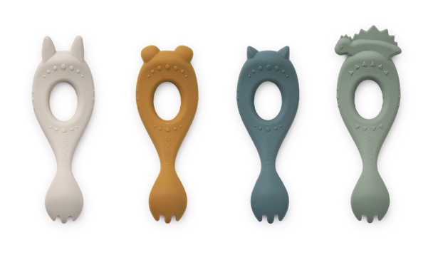 LIEWOOD - LIVA FORK SILIKON 4-PK FAUNE GREEN MULTI MIX - Image 6