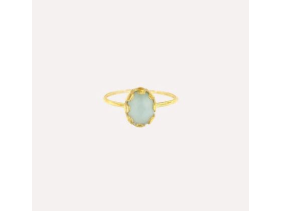 MESH - Stone Blue Ring (Forgylt)